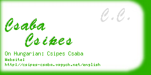 csaba csipes business card